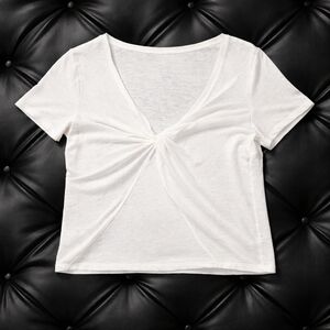 a new day White Twist Front Tee
